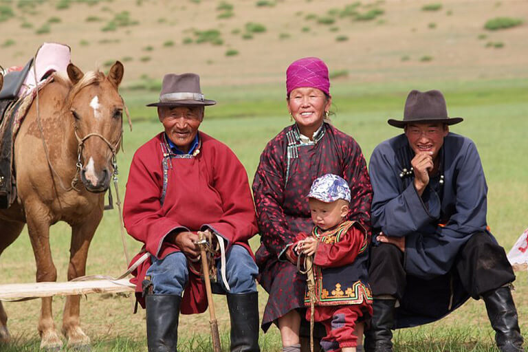 A Mongolian family