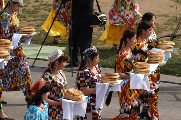 Nowruz or Navroz is the Iranian New Year or Persian New Year. This photo shows the Nowruz celebration in Tajikistan.