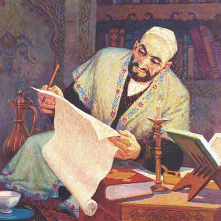 Illustration of Mahmud al-Kashgari.